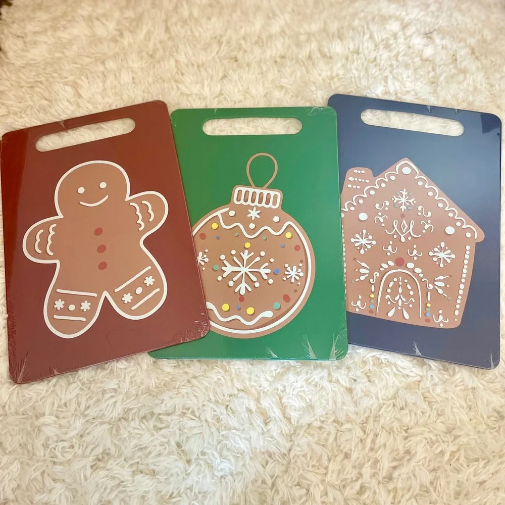 Thyme‎ & Table Holiday Gingerbread Cutting Board Set 3 Christmas